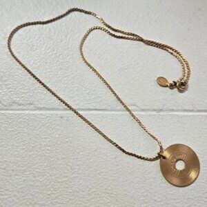 Vintage Avon Necklace Top Hit Record 15" long